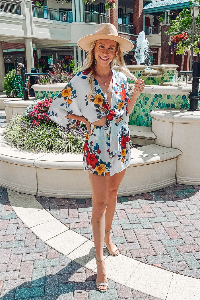 THE BEST WHITE FLORAL ROMPER - Darby Nicole