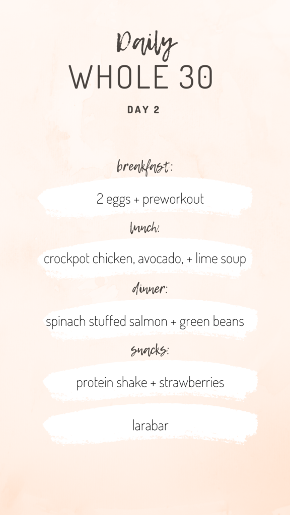 Whole30 Food Diary Day 2