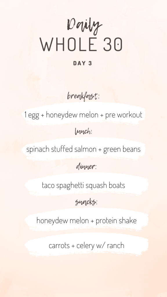 Whole30 Food Diary Day 3