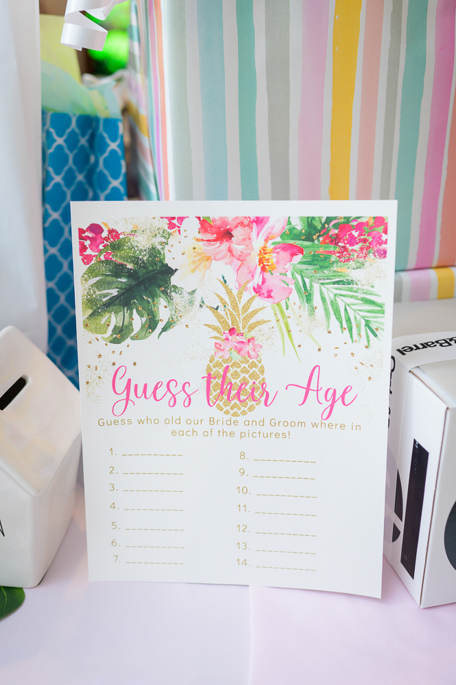 Guess Their Age Bridal Shower Game